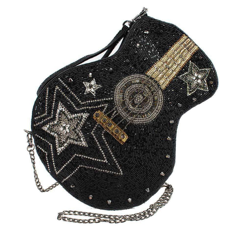 Superstar Beaded Crossbody Guitar Handbag