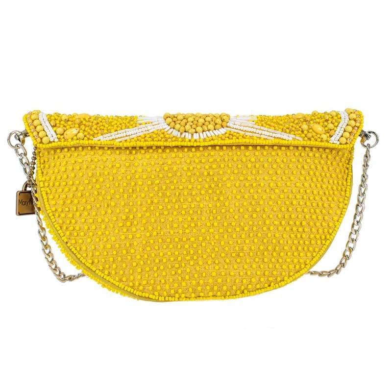 Mary Frances Beaded Tart Lemon Embellished Yellow Handbag Fruit Bag WH