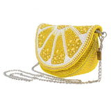 Tart Beaded Lemon Crossbody Handbag