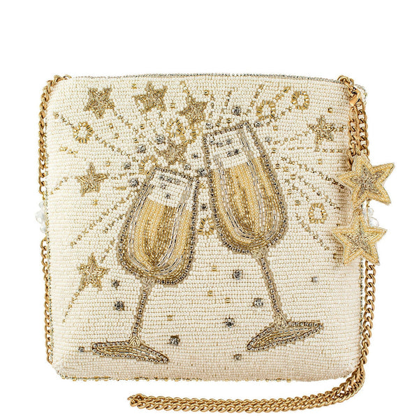 Sugar Coated Beaded Bridal Fringe Crossbody Clutch Handbag – Mary Frances  Accessories