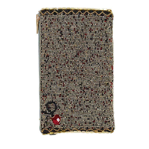 Vino Beaded-Embroidered Wine Glass Crossbody Phone Bag